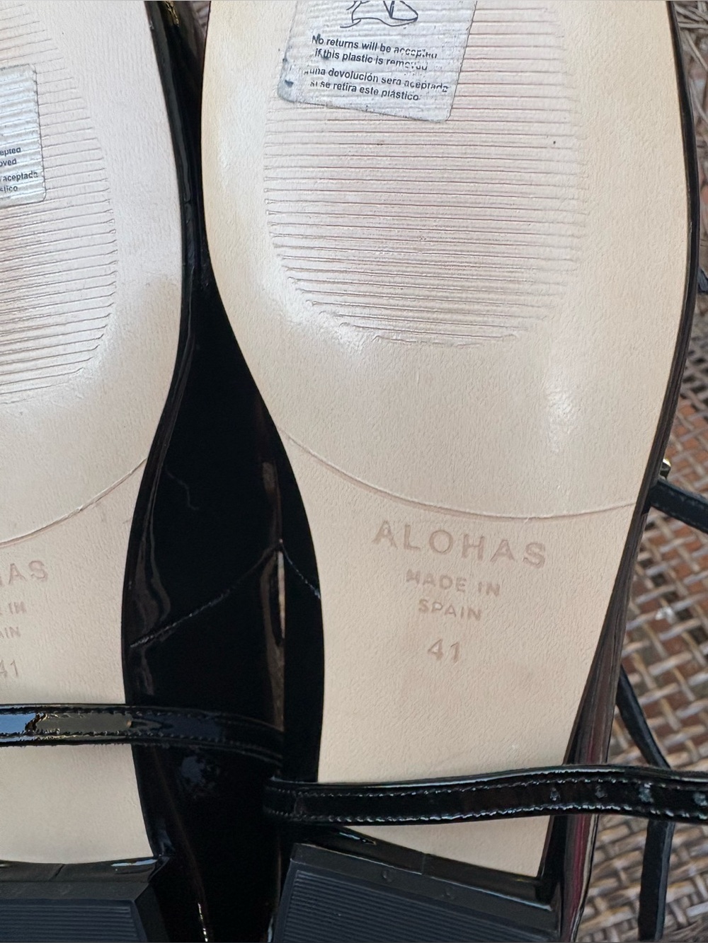 ALOHAS Luke Onix Black Leather Ballet Flats NEW - Picture 7 of 9